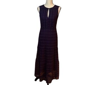 Nanette Lepore Purple Lace Sleeveless Maxi Dress Sz-2